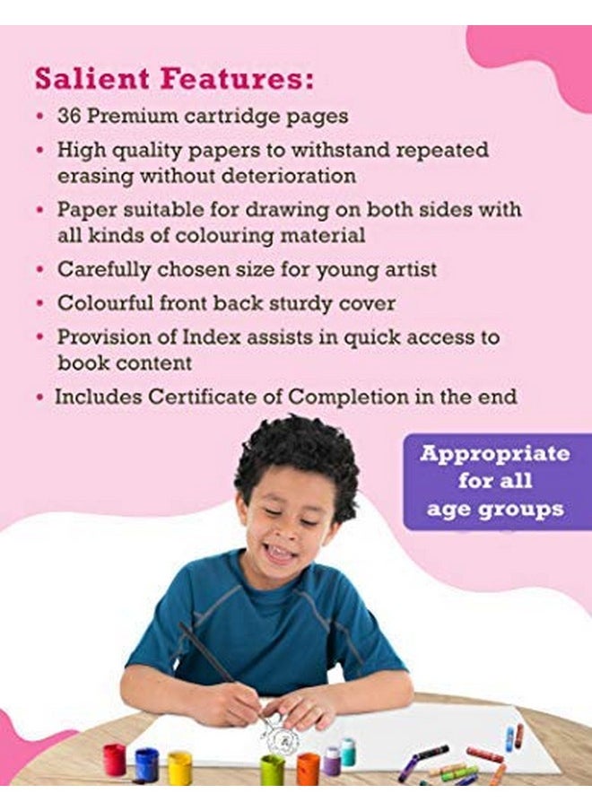 WOODSNIPE Drawing for Kids | 3A Size Drawing Books | 36 White Blank Drawing Pages | Sketch Books for Drawing, Colouring and Painting | Set of 5 Art Sketchbooks
