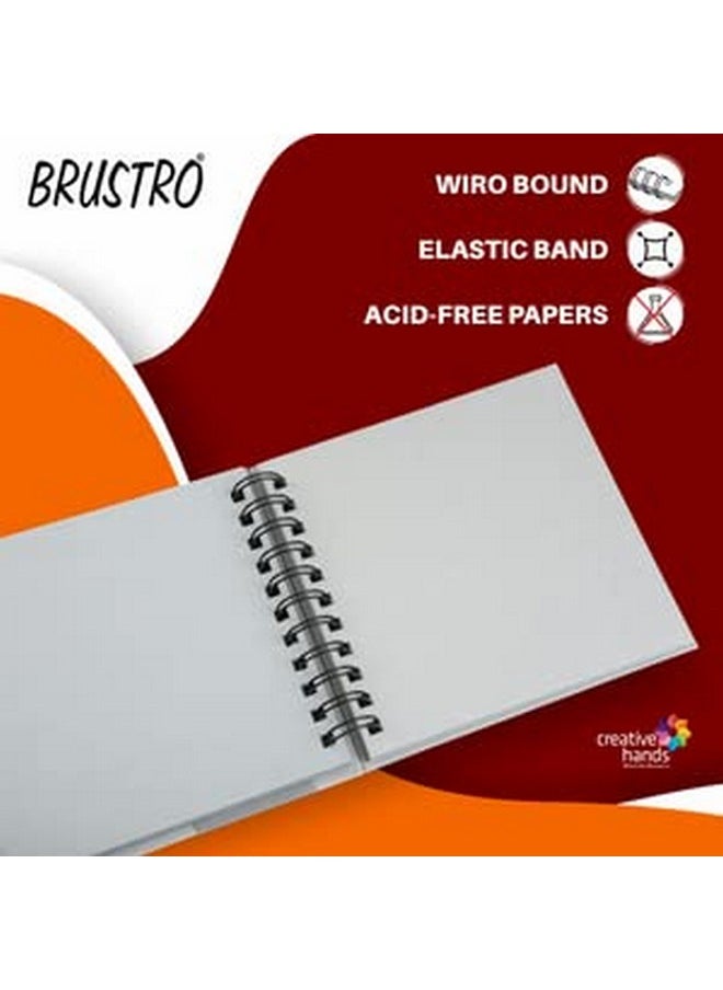 BRUSTRO Toned Paper - Grey Sketchbook | A4, 120 GSM | 60 Sheets/120 Pages | Wiro Bound, Spiral, Premium, Acid-free Paper, Ideal for Dry media, Mandala Art, Graphite, Charcoal, Colour pencils, Gel pens
