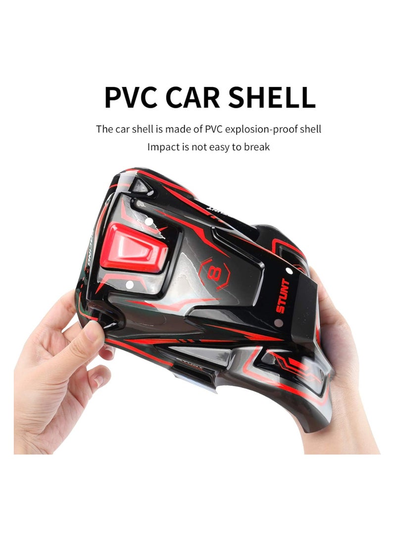 Remote Control Car, RC Stunt Cars High Speed 2.4Ghz with Light and Music Universal Wheel Resistant Materials Gift Toy Car Dynamic Engine Sound for Boy/Girl and Kids, Red