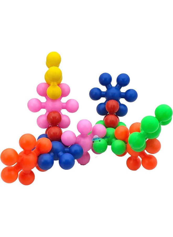FunBlast DIY Connecting Building Blocks Toy Puzzle Block Games for Kids Learning Toy for Kids - (12 Blocks) Multicolor (72 pieces)