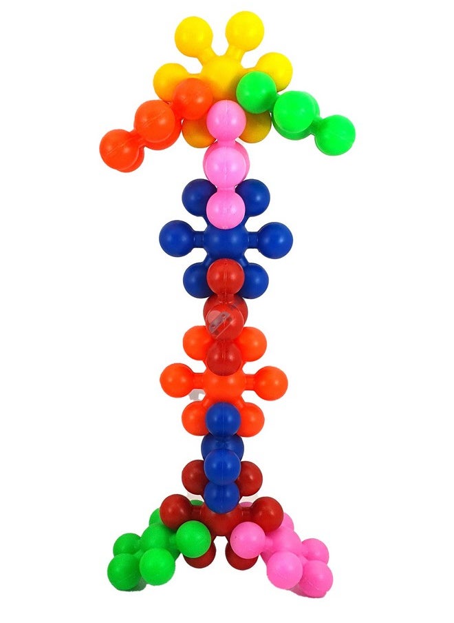 FunBlast DIY Connecting Building Blocks Toy Puzzle Block Games for Kids Learning Toy for Kids - (12 Blocks) Multicolor (72 pieces)