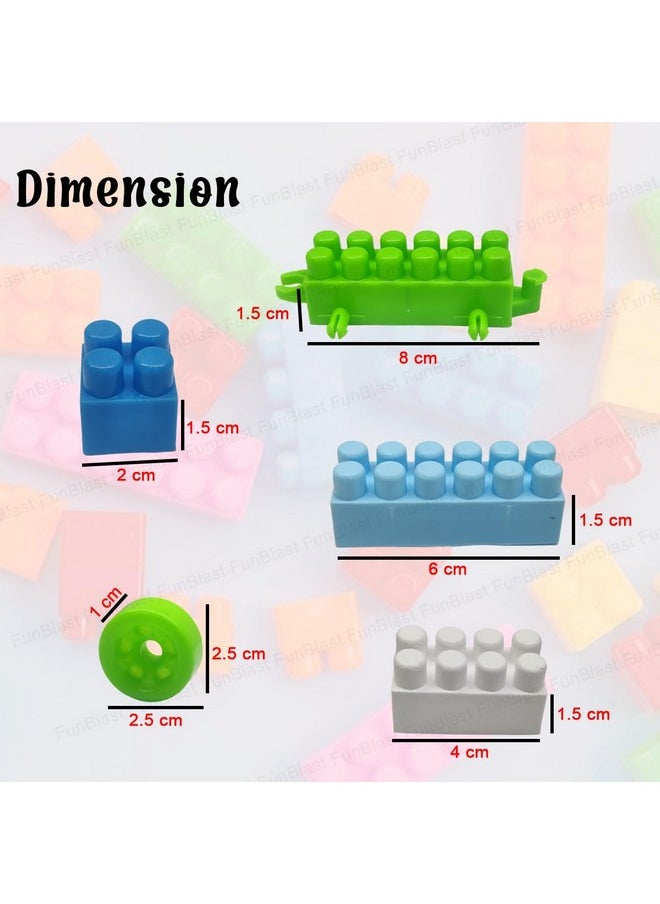 FunBlast DIY Plastic Building Blocks for Kids Puzzle Games for Kids, Toys for Children Educational & Learning Toy for Kids, Girls & Boys - (250+ Blocks with 38 Wheels) Multicolor (250 pieces)
