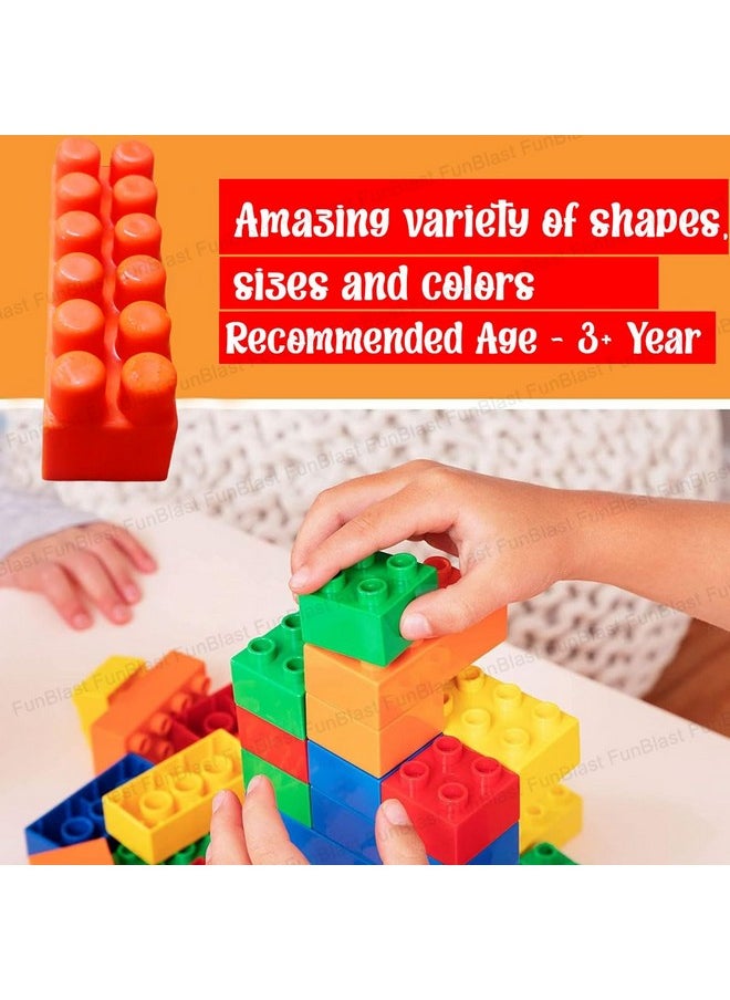 FunBlast DIY Plastic Building Blocks for Kids Puzzle Games for Kids, Toys for Children Educational & Learning Toy for Kids, Girls & Boys - (250+ Blocks with 38 Wheels) Multicolor (250 pieces)