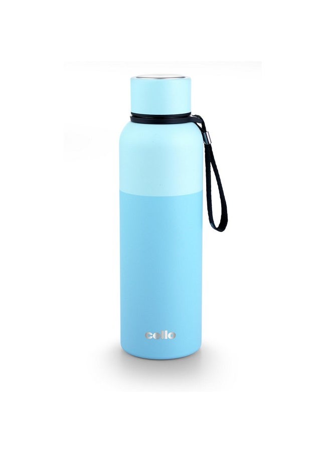 Cello Neo Kent Thermosteel Flask, 750ml, Blue | 24 Hours Hot and Cold Stainless Steel Bottle | Flask for Tea Coffee | Ideal for Office, Gym, Home, Kitchen, Hiking, Travel Bottle