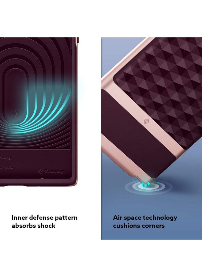 CASEOLOGY by Spigen Parallax Back Cover Case Compatible with Samsung Galaxy Note 20 Ultra (TPU and PC | Burgundy)