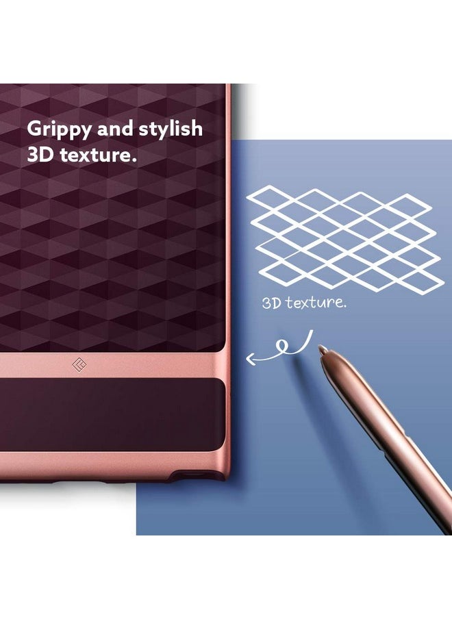 CASEOLOGY by Spigen Parallax Back Cover Case Compatible with Samsung Galaxy Note 20 Ultra (TPU and PC | Burgundy)