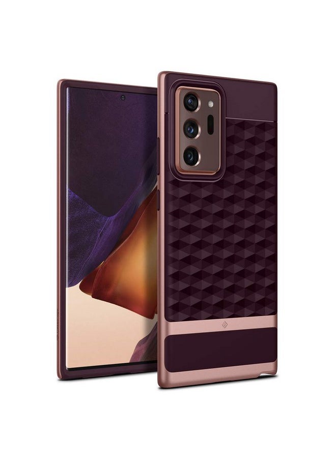 CASEOLOGY by Spigen Parallax Back Cover Case Compatible with Samsung Galaxy Note 20 Ultra (TPU and PC | Burgundy)