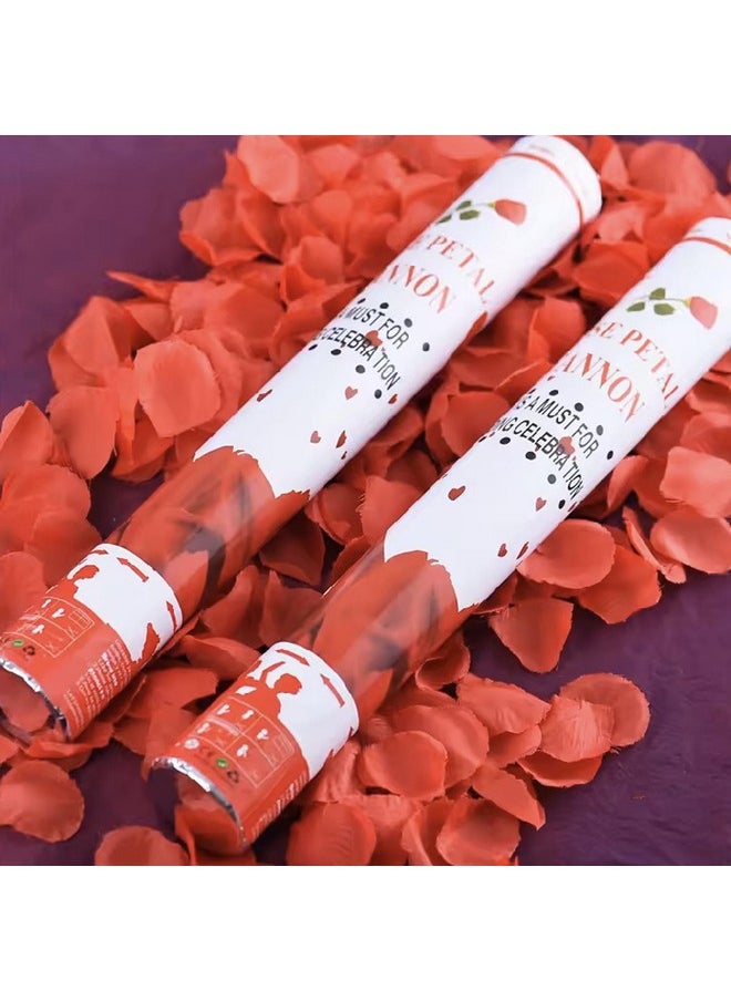 Party Propz Party Poppers For Birthday - 2Pcs Birthday Poppers | Party Popper | Rose Petals Popper | Party Poppers For Wedding | Rose Petal Popper | Rose Petal Poppers For Wedding (Cardstock,Confetti)