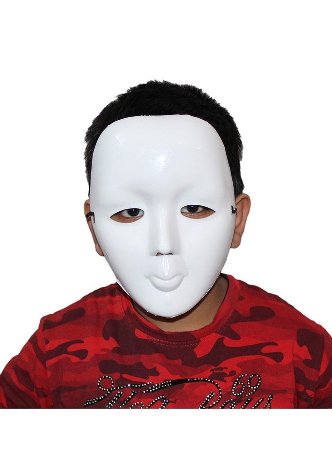 Kaku Fancy Dresses Mime Face Mask for Kids Halloween Party/Mime Face for Plays, Stage Shows - Pack of 10