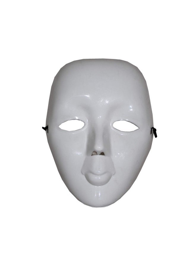 Kaku Fancy Dresses Mime Face Mask for Kids Halloween Party/Mime Face for Plays, Stage Shows - Pack of 10