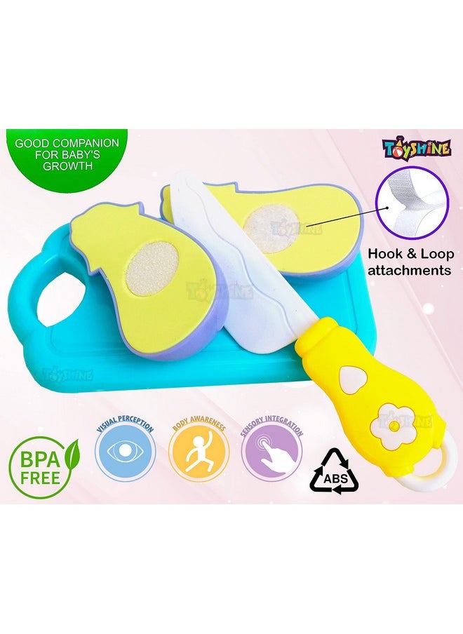 Toyshine Realistic Sliceable 5 Pcs Vegetables Cutting Play Toy Set, Can Be Cut in 2 Parts, Pastel Color