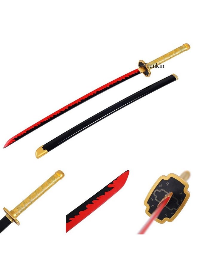 Trunkin Adult Katana For Cosplay Life Size Replica Wooden Toy Anime Accessory Toy Collectible | Wooden Sword (Tsugikuni Yoriichi Nichirin)