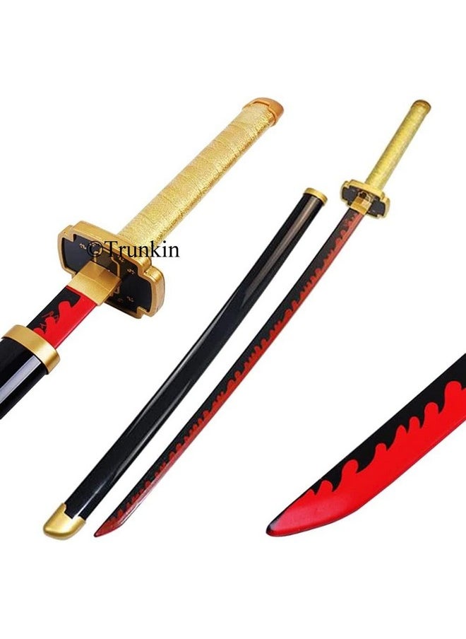 Trunkin Adult Katana For Cosplay Life Size Replica Wooden Toy Anime Accessory Toy Collectible | Wooden Sword (Tsugikuni Yoriichi Nichirin)