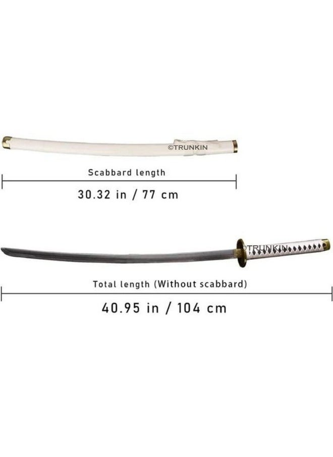 Trunkin Adult Katana For Cosplay Life Size Replica Wooden Toy Anime Accessory Toy Collectible | Wooden Sword (Wado Ichimonji)