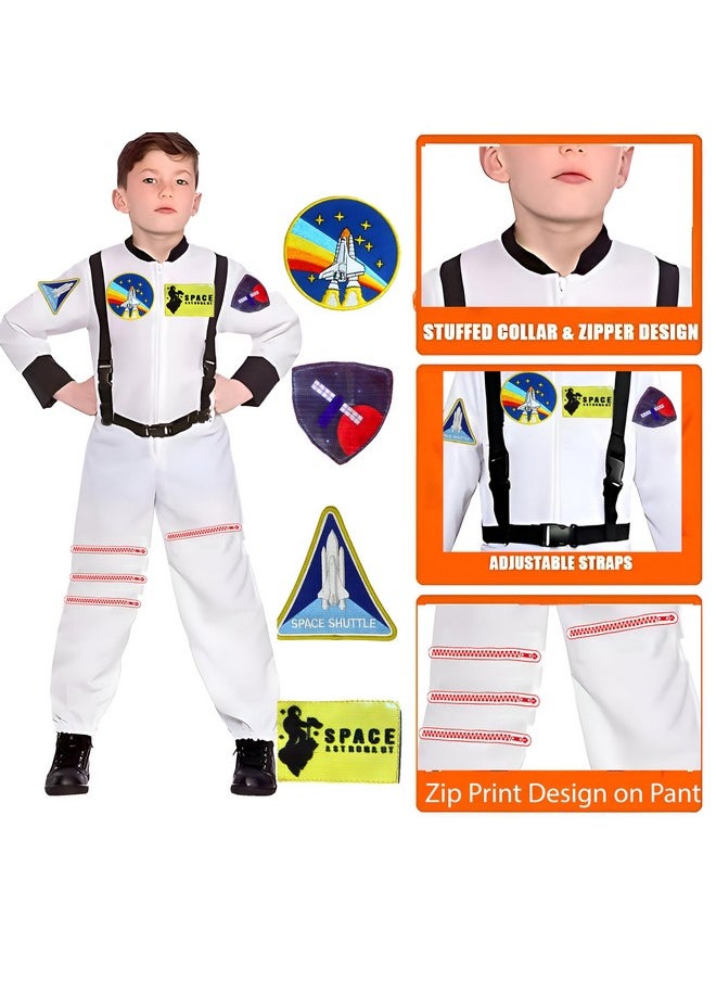 Fancy Steps Kids astronaut costumes, Todderls astronaut outfit, Boys and girls astronaut dress-up, Astronaut fancy dress for kids (White 5-6 Years)