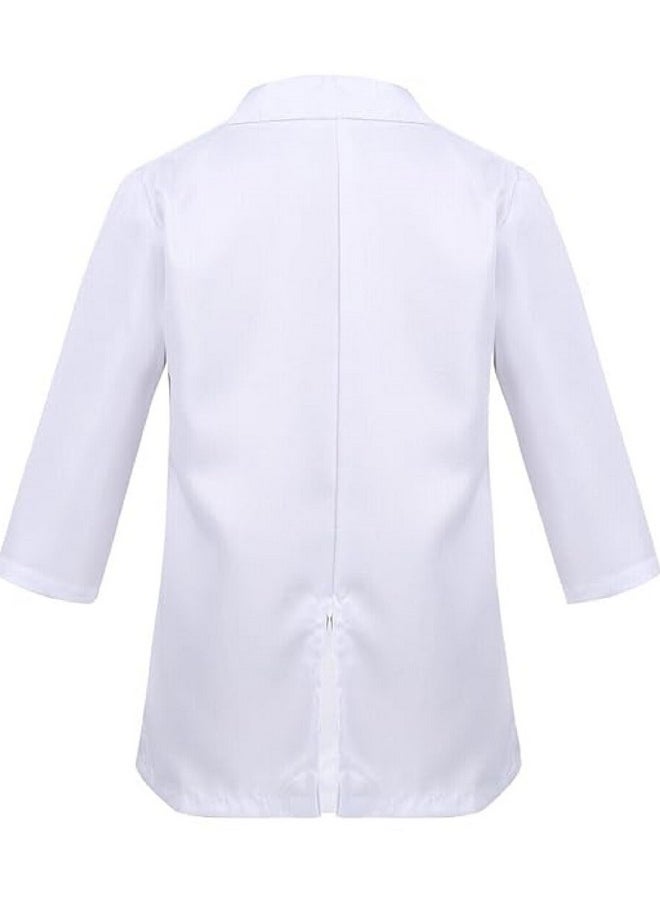 Fancy Steps Doctor coat dress for boys and Girls with Mask, Stethoscope, Gloves, cape and Syringe for Fancy dress competition community helper costume (11-12 Years)