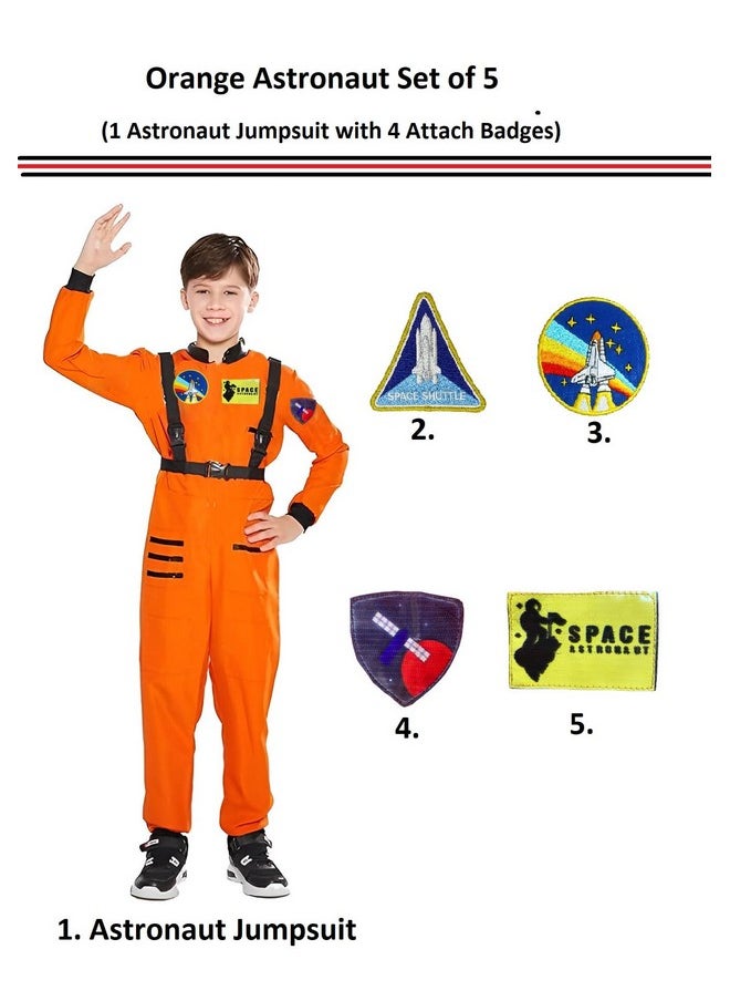 Fancy Steps Kids astronaut costumes, Todderls astronaut outfit, Boys and girls astronaut dress-up, Astronaut fancy dress for kids (Orange 2-3 Years)