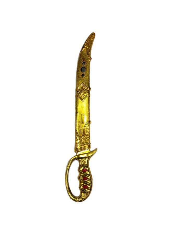 Bookmycostume Royal Sword Plastic Toy Fancy Dress Costume Accessories For Kids & Adults - Silver/Golden