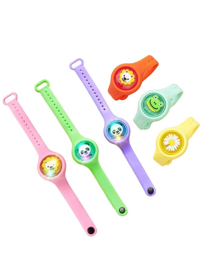 FunBlast Light Wrist Band for Kids - Set of 6 Pcs Kids Wrist Band for Boys and Girls, Band Cute Bracelet Wrist Band with LED Light Up, Return Gift for Kids - Random (Set of 6-Random)