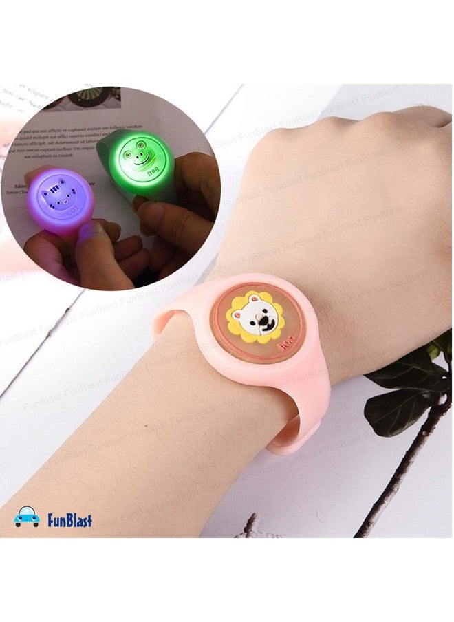FunBlast Light Wrist Band for Kids - Set of 6 Pcs Kids Wrist Band for Boys and Girls, Band Cute Bracelet Wrist Band with LED Light Up, Return Gift for Kids - Random (Set of 6-Random)