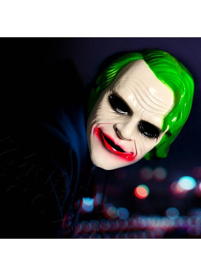 Party Propz Joker Face Mask - 1pc Joker Mask/Halloween Mask For Men/Joker Mask For Men/Cosplay Mask/Face Mask Joker For Boys/Halloween Face Mask