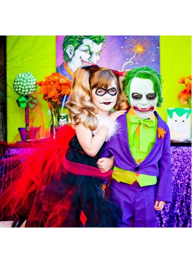 Party Propz Joker Face Mask - 1pc Joker Mask/Halloween Mask For Men/Joker Mask For Men/Cosplay Mask/Face Mask Joker For Boys/Halloween Face Mask