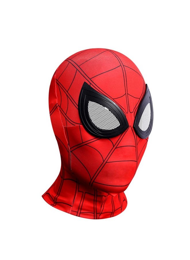 FANCYKU® 3D Spider-Man Mask, Spiderman Masks Spider Man Cosplay Costumes Superhero Lenses, Superhero Costume Mask for Adult Kids, Role Play Superhero Masks for Halloween Masquerade Cosplay (Red)