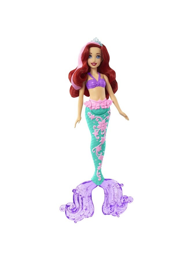 Disney Mattel Princess Toys, Ariel Mermaid Doll with Color-Change Hair and Tail, Color Splash Water Toy Inspired by The Movie