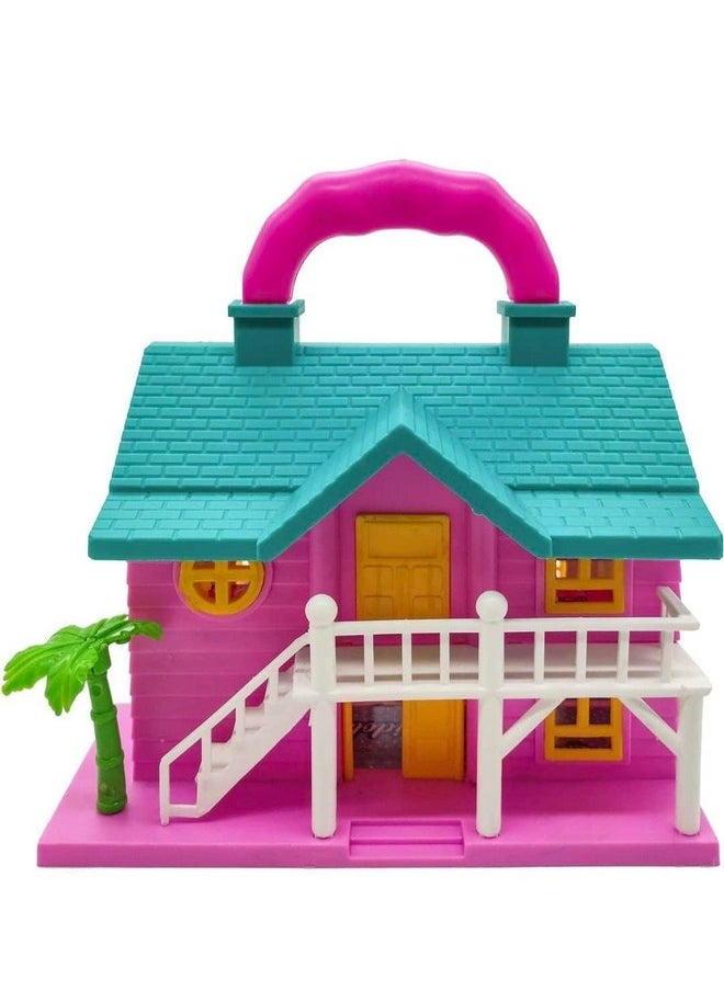 BabyGo Dream Funny House Play Set Doll House Set for Boys and Girls | Pretend Play Set | Multicolor Made in India (Doll House Set of 19 pcs)