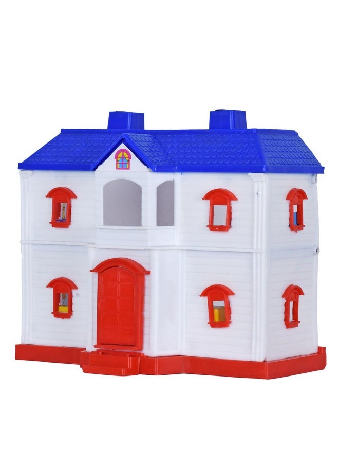 BabyGo Small Doll House Set for Both Girls and Boys Kids, with Complete Furniture Household Set, 100% Non-Toxic BPA Free Plastic , Funny House Play Set 24 pcs (Multicolor)