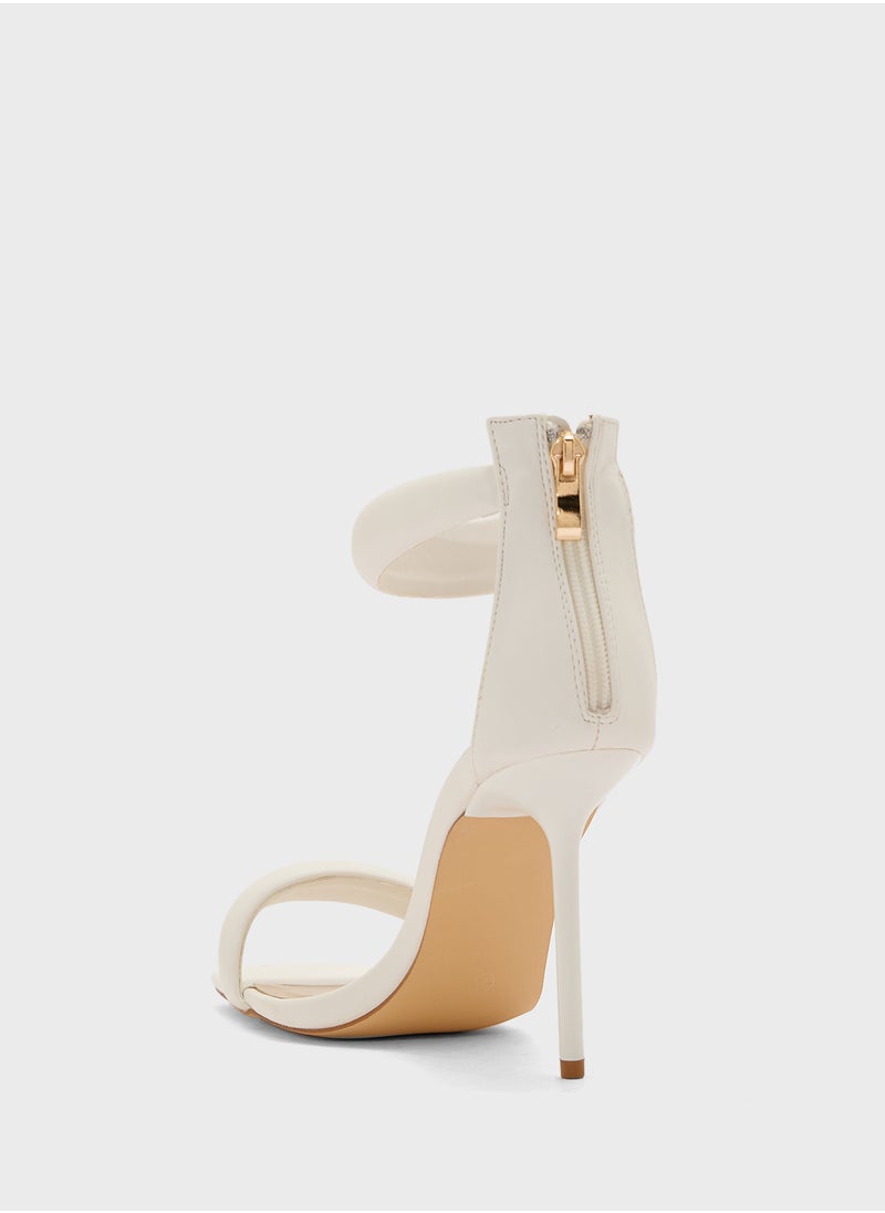 Padded Straps High Heel Stiletto Sandal