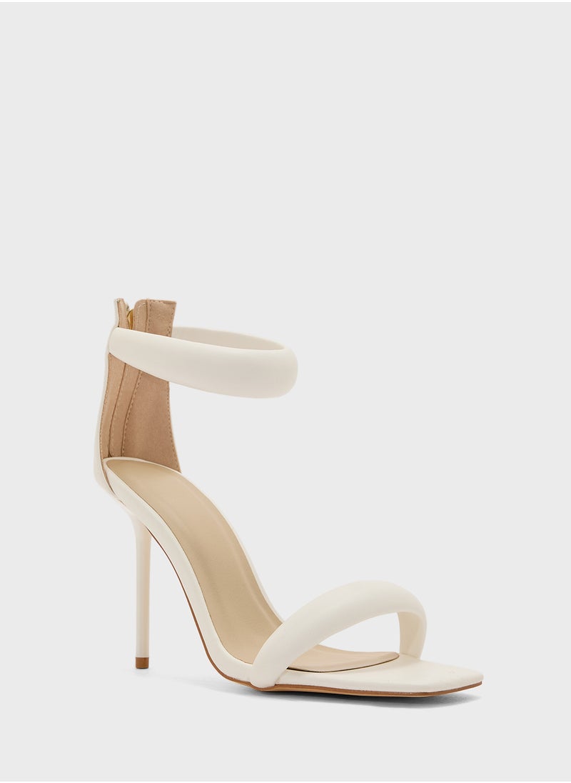 Padded Straps High Heel Stiletto Sandal