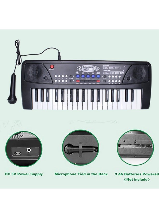 AASA Combo Pack of Portable Drum Set and 37 Keys Multifunctional Piano Keyboard Set Musical Toy for Kids Boys and Girls Birthday Gift Item-Pack of 1