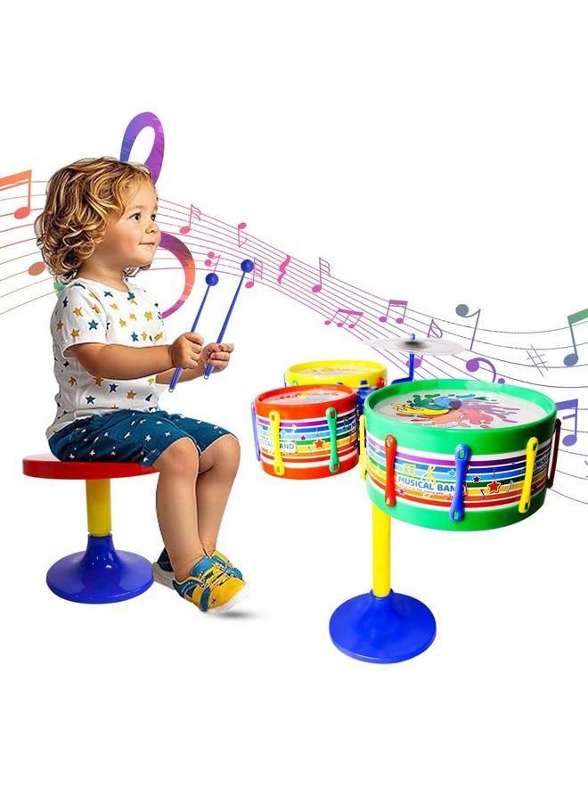AASA Kids Drum Set Musical Fun Play Instrument Toys for Boys and Girls, Birthday Gift Item (Drum Set M2)