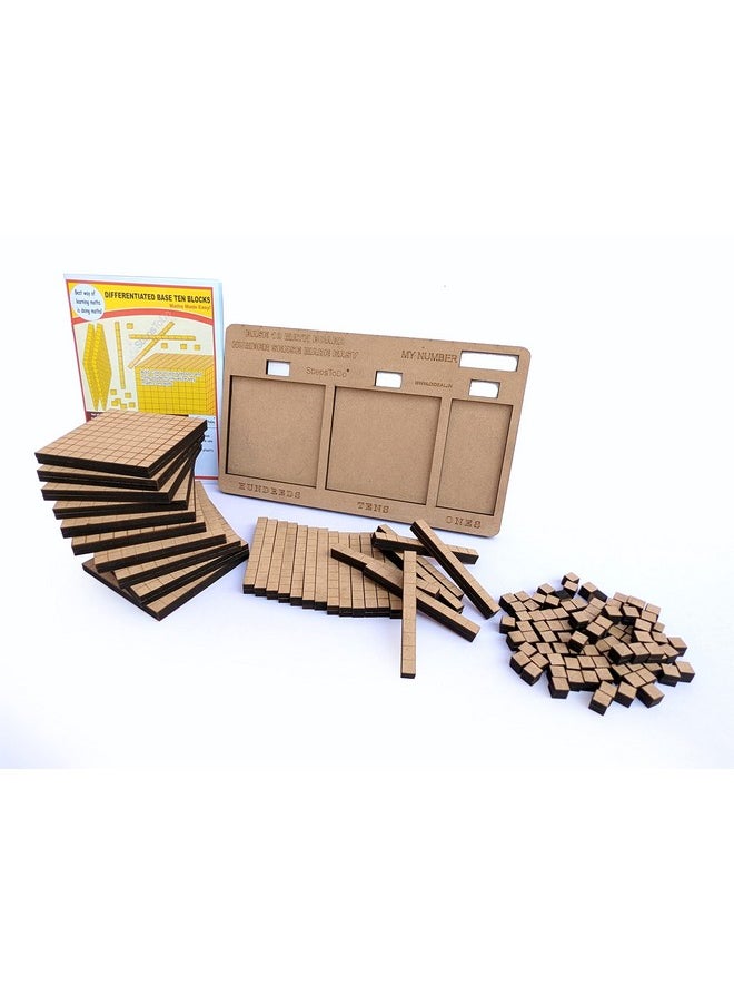 StepsToDo Base Ten Blocks Kit with Place Value Mats and Instruction Manual. Math Manipulative for Kids.Teach Number Concepts and Place Value (Standard Edition)