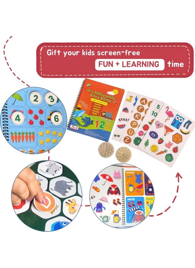 CocoMoco Kids Montessori Busy Book for Toddlers - Quiet Book for Kids, Learning Toys for 2-5 Year olds, Preschool Birthday Return Gift for Kids (Pack of 10)
