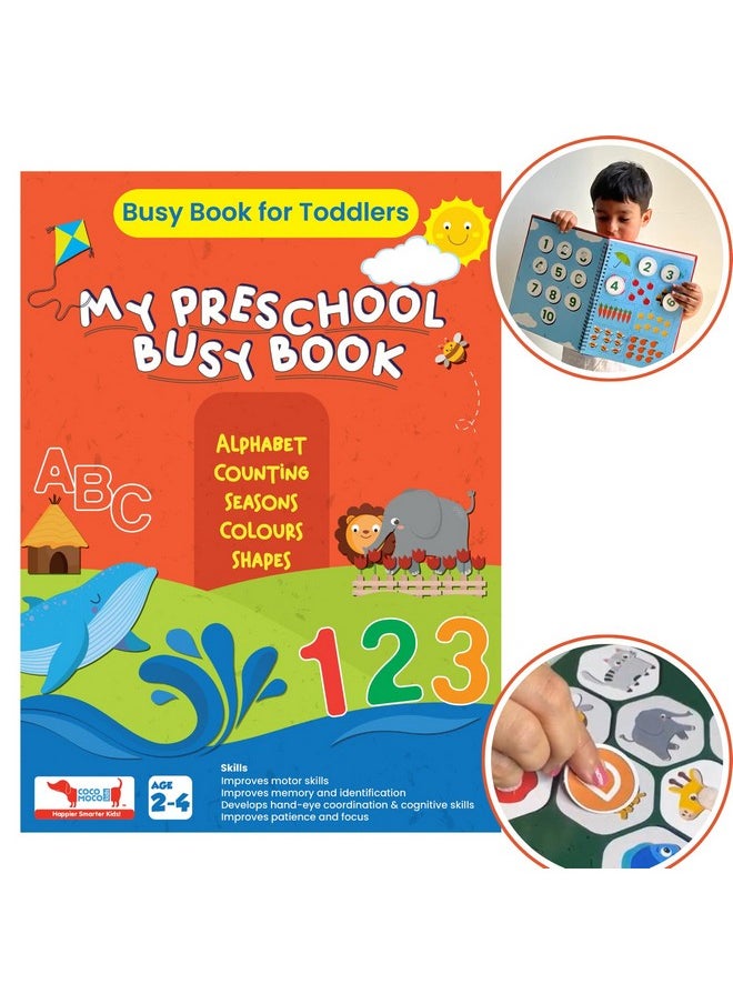 CocoMoco Kids Montessori Busy Book for Toddlers - Quiet Book for Kids, Learning Toys for 2-5 Year olds, Preschool Birthday Return Gift for Kids (Pack of 10)