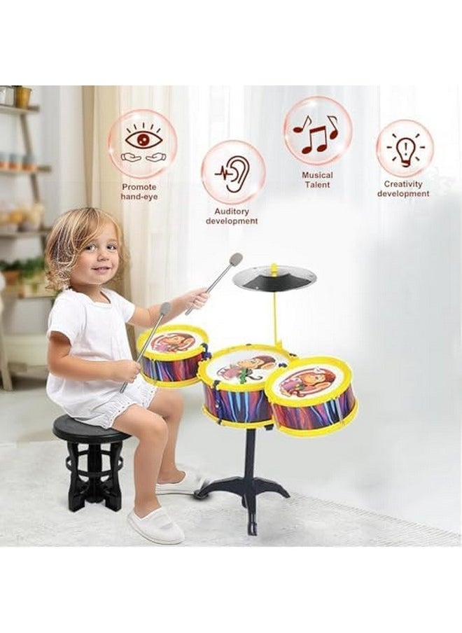 AASA Kids Musical Drum Set Fun Play Instrument Toys for Boys and Girls, Birthday Gift Item (Drum Set)