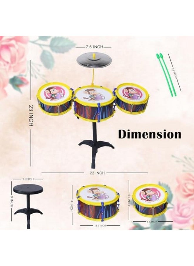 AASA Kids Musical Drum Set Fun Play Instrument Toys for Boys and Girls, Birthday Gift Item (Drum Set)