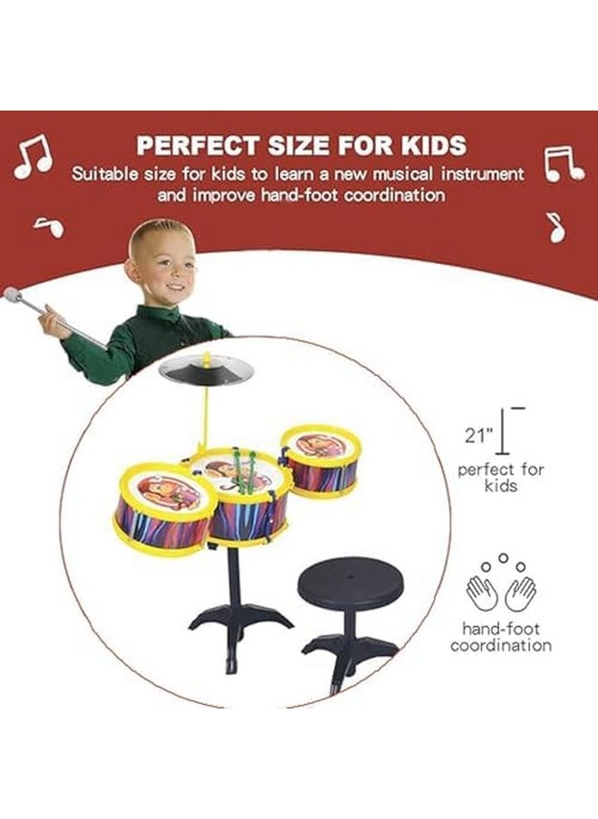 AASA Kids Musical Drum Set Fun Play Instrument Toys for Boys and Girls, Birthday Gift Item (Drum Set)
