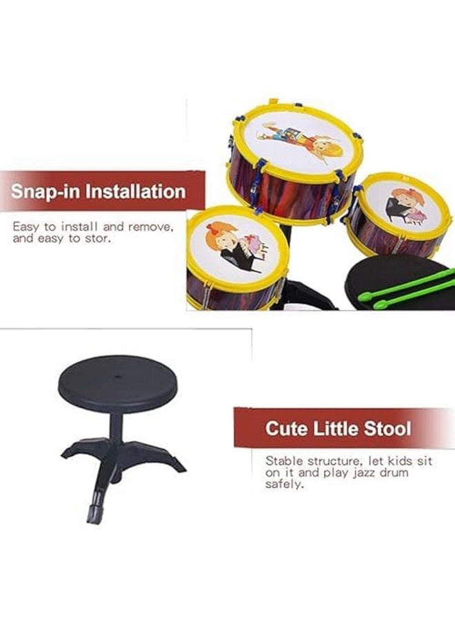 AASA Kids Musical Drum Set Fun Play Instrument Toys for Boys and Girls, Birthday Gift Item (Drum Set)