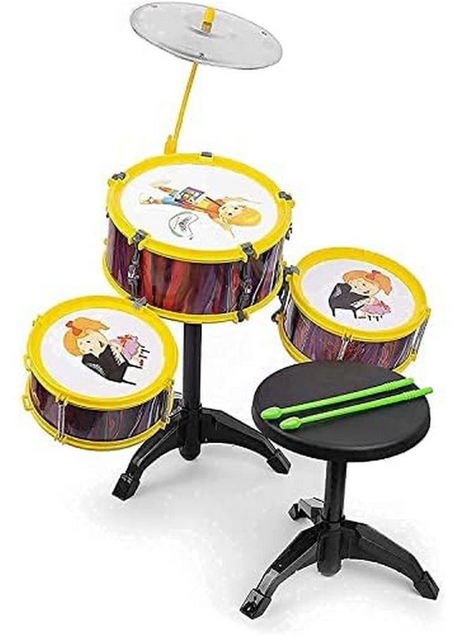 AASA Kids Musical Drum Set Fun Play Instrument Toys for Boys and Girls, Birthday Gift Item (Drum Set)
