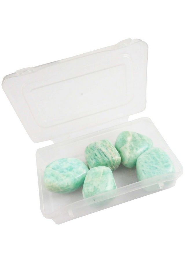 eshoppee 5 pcs Amazonite Stone Tumble Crystal Reiki and Healing Tumble kit