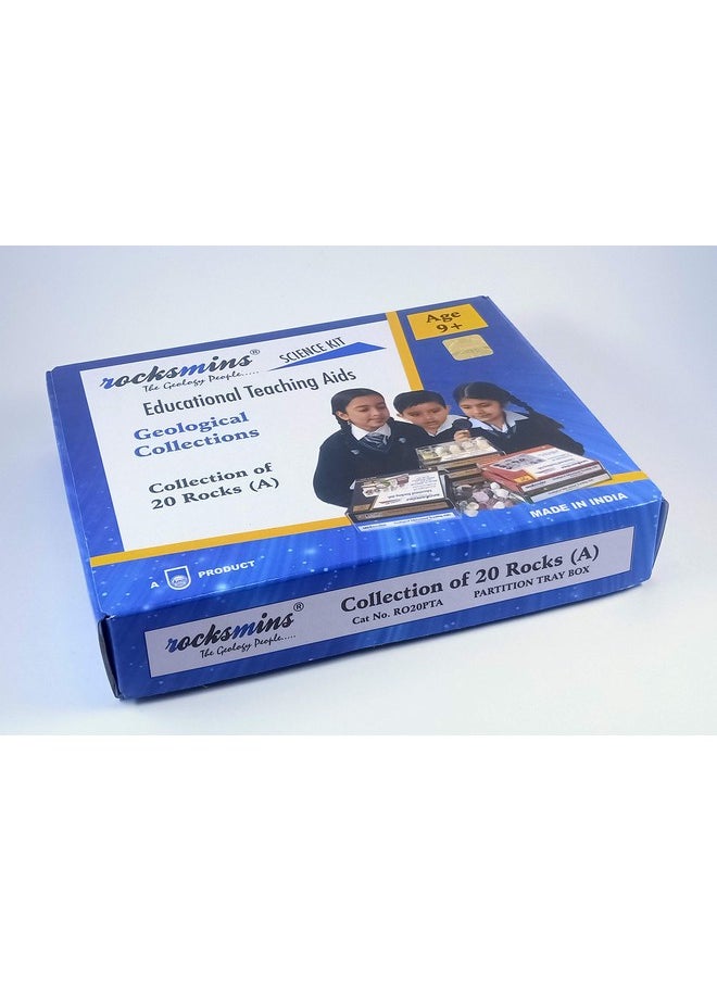 rocksmins Ro20Pt Rocks Collection Set Of 20 For Students Of School Education Igneous Sedimentary Metamorphic Samples Collections Introductory Activity Geology Earth Science Volcanic Stones