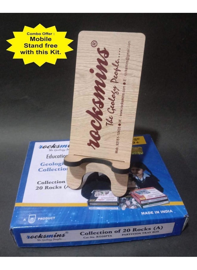 rocksmins Ro20Ptms Rocks Collection Set Of 20 + Free Mobile Stand For Students Of Online School Education