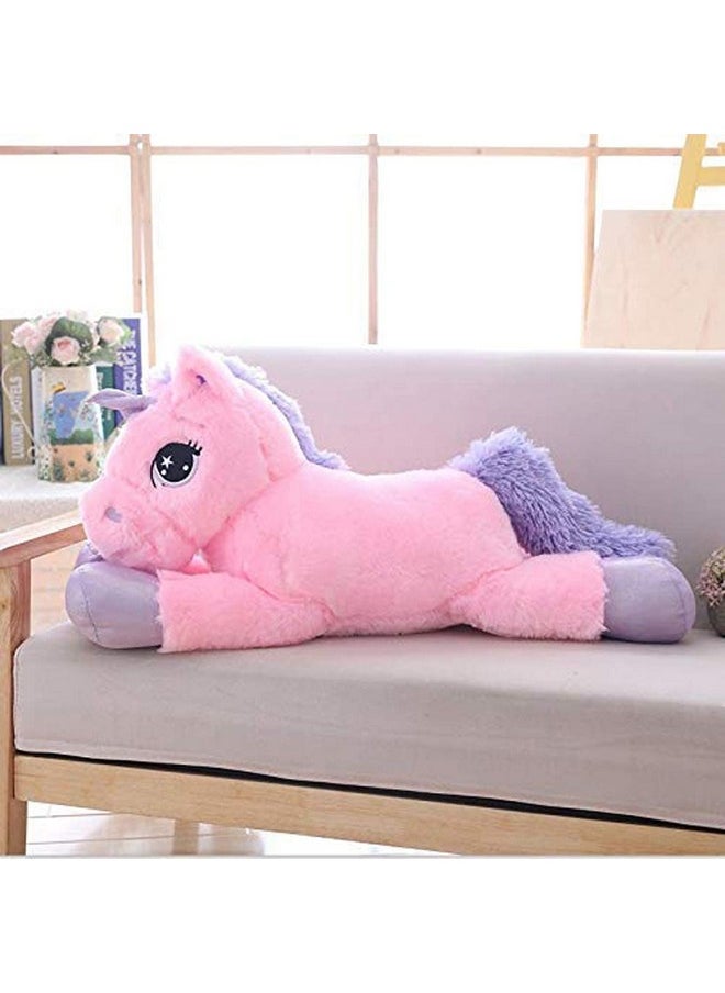 CLICK4DEAL Soft Toys Unicorn Plush Toys Giant Size Unicorn Stuffed Animal Horse Toy Soft Unicorn Gift Children Pink 100cm