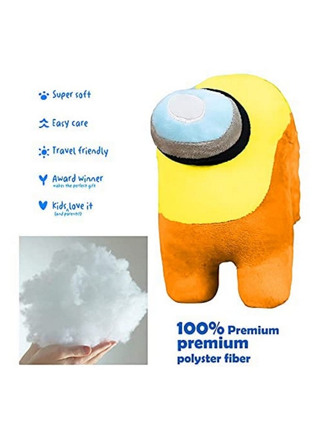 CLICK4DEAL Soft Toys Among us Toys, Among us Toys Imposter, Among Us Plush Toy, Soft Toys for Babies, Girls/Boy, Birthday Gift for Girls & Boy, Birthday Gift Baby Toys (18 cm, Yellow and Orange)
