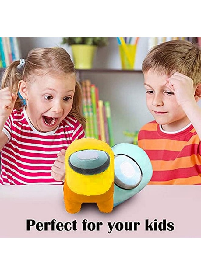 CLICK4DEAL Soft Toys Among us Toys, Among us Toys Imposter, Among Us Plush Toy, Soft Toys for Babies, Girls/Boy, Birthday Gift for Girls & Boy, Birthday Gift Baby Toys (18 cm, Yellow and Orange)