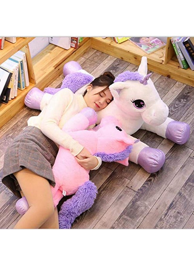 CLICK4DEAL Soft Toys Unicorn Plush Toys Giant Size Unicorn Stuffed Animal Horse Toy Soft Unicornio Peluche Doll Gift Children White (75cm)