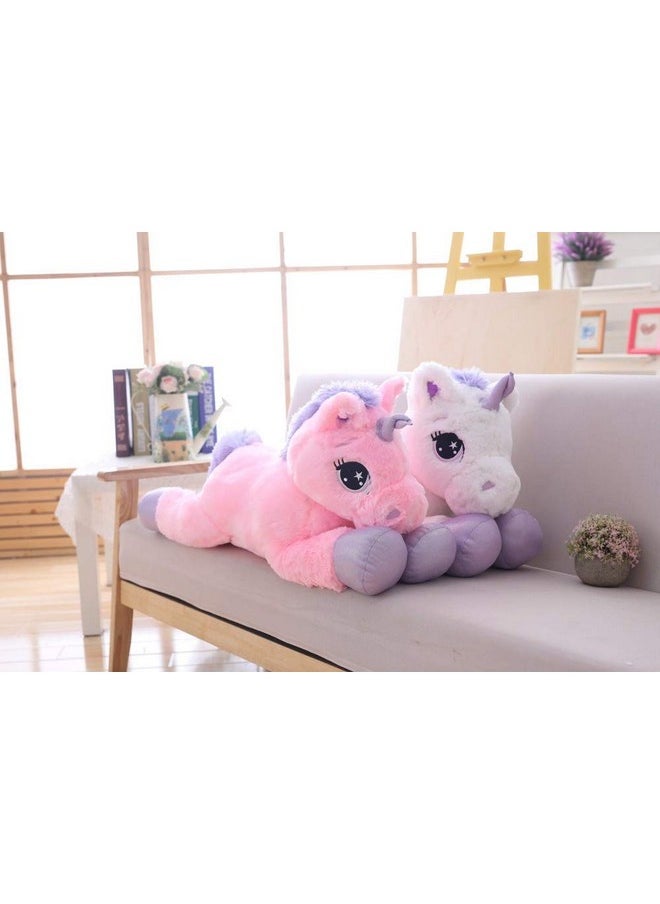 CLICK4DEAL Soft Toys Unicorn Plush Toys Giant Size Unicorn Stuffed Animal Horse Toy Soft Unicornio Peluche Doll Gift Children White (75cm)